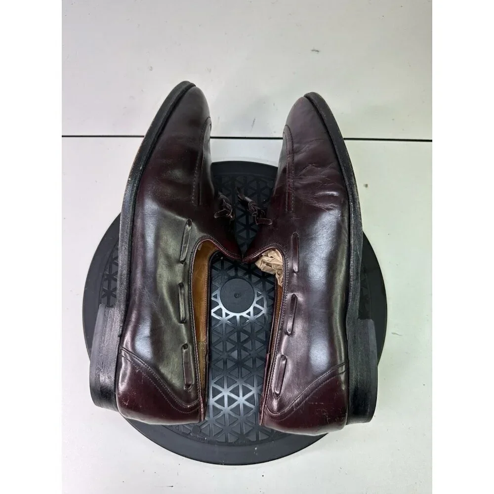 Church's Burgundy Leather Tasselled Shoes Loafers Mens 10.5 US